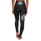 High-Waist Yoga Leggings — Temple of Power Black Logo AOP - Temple Of Power