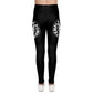 Youth Leggings — Black 'Temple of Power' Logo Knee Print - Temple Of Power
